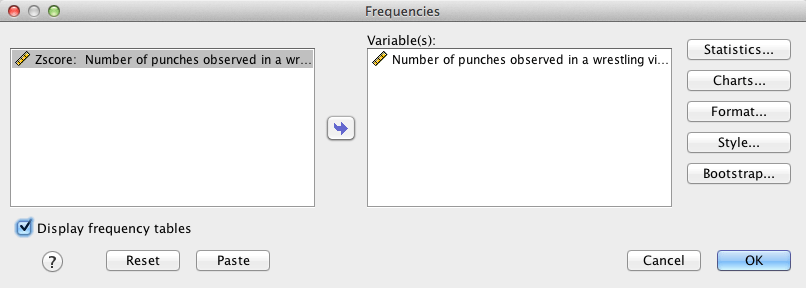PSYC210 Z-score HW frequencies